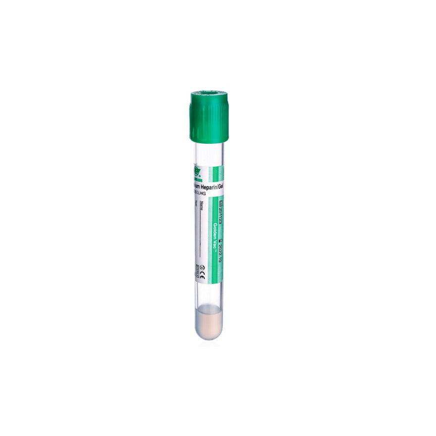 Tubo Tapa Verde (Heparina de Litio) 4 ml / GOLDEN VAC
