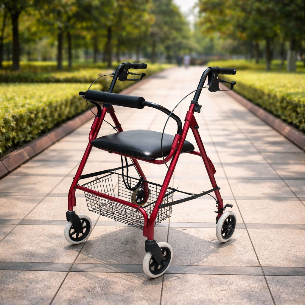 Andador de 4 Ruedas con Canasta / CAREMAX