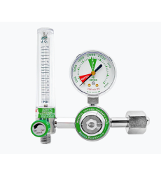 Regulador de Oxigeno con Flujometro Valvula Tuerca tipo Diafragma